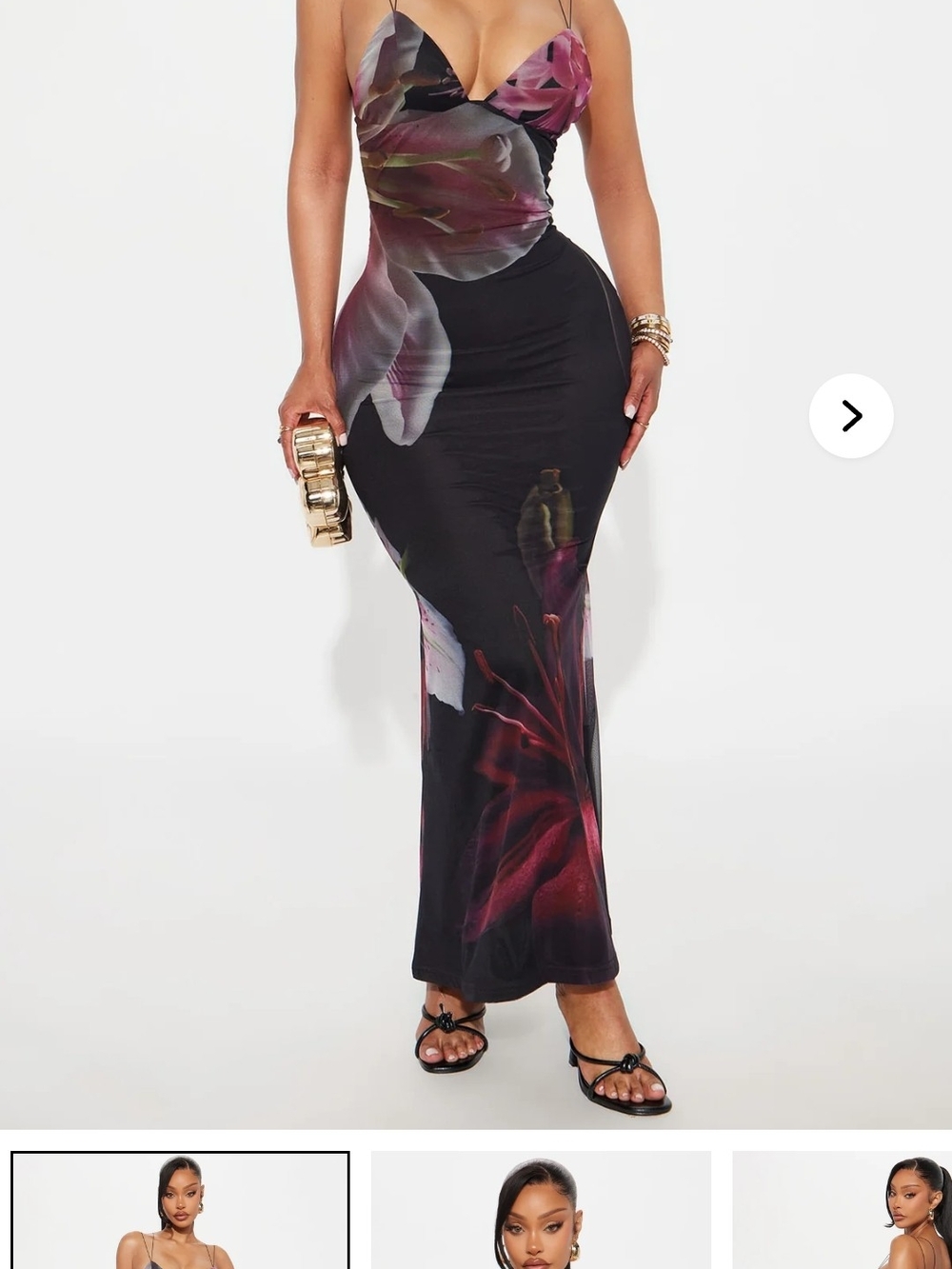 Black Floral Maxi Skirt – Sleek Figure-Flattering Women’s Skirt